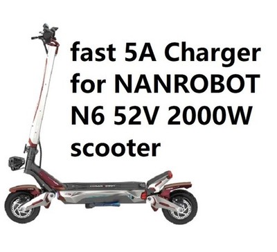  power supply 5a fast charger for Nanrobot N6 52v (not 72v) 2000w scooter XMT