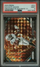 2023 Panini Prizm Davante Adams #F21 - Black Finite 1/1 PSA 10 - Rams - Raiders