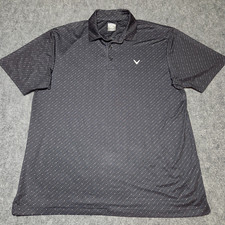 Callaway Opti-Dri Men s Black Short Sleeve Performance Golf Polo Shirt, Large