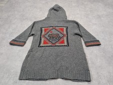Hollister Strickjacke Damen M L 100% Wolle Aztekenbär Strick groß geräumig Southwestern
