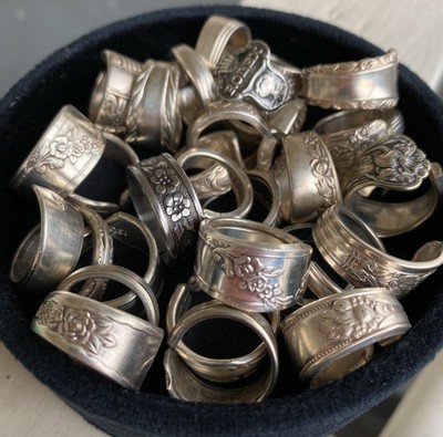 Wholesale Silverplate Spoon Ring Lot | 3 Rings