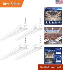 Certified 4 Pack 4FT LED Shop Lights, 42W, 5000K Daylight Brightness