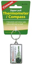 Coghlan's Thermometer Compass Key Chain Compact Lightweight Survival 9714