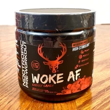 Bucked Up - Woke AF - "CHERRY CANDY" Flavor  Nootropic Preworkout - Exp 01/2027