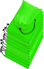 Drawstring Bag - Nylon Cinch and Ditty Stuff Pouch with Toggle (8 x 11-12 pack, 