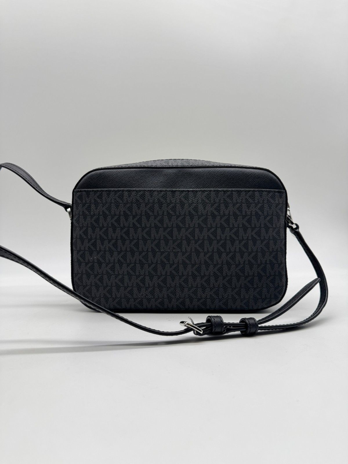 MICHAEL KORS Jet Set Charm logo coated canvas crossbody bag - BLACK/ GRAY~ thumbnail 4