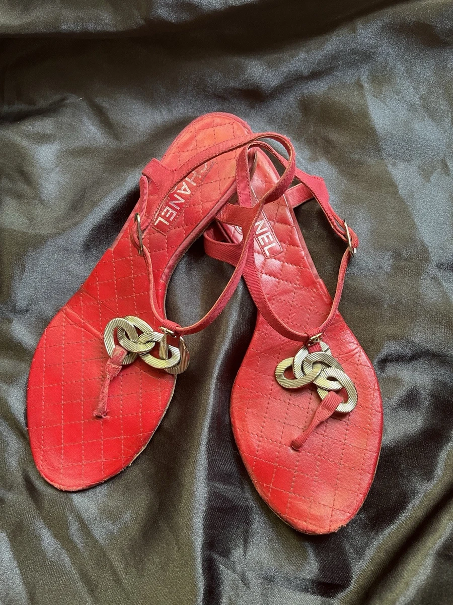 CHANEL Red Sandals for Women for sale | eBay