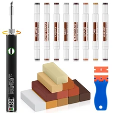 Vinyl Floor Repair Kit with Upgraded Heat Pen - 11 Colors Hardwood Wax 8 Colo...