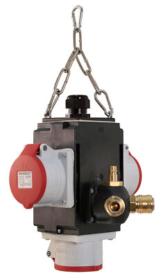 Hängeverteiler Stromverteiler Energiewürfel 3x CEE 400V und Druckluft IP44