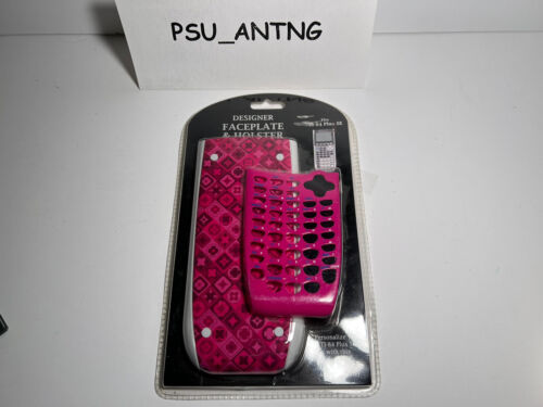 New Old Stock TI-84 Plus SE Designer FACEPLATE Pink & SLIDE HOLSTER - Picture 1 of 4