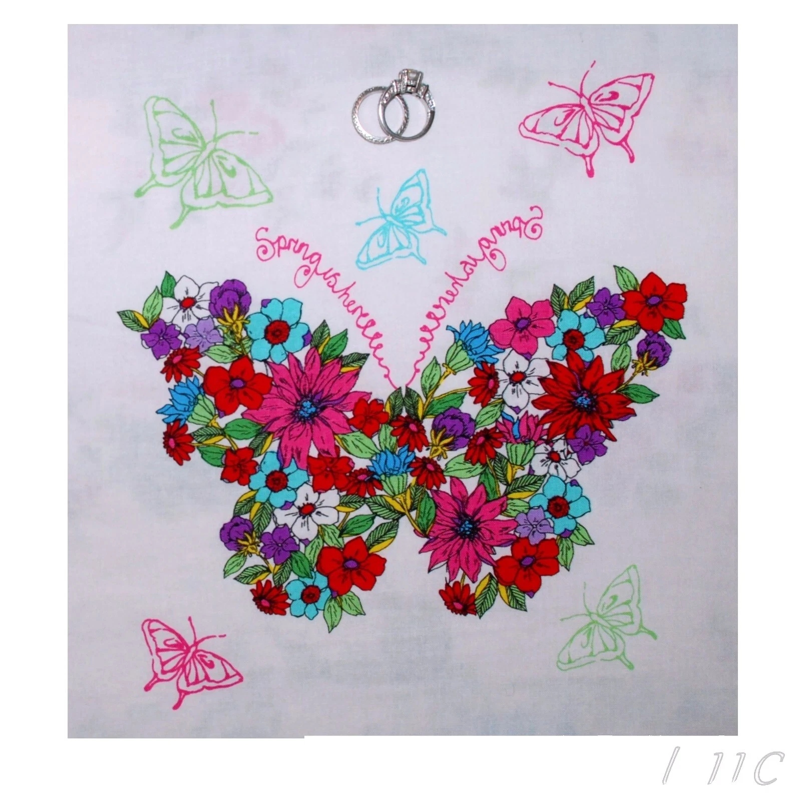 Butterfly Craft Fabric Squares