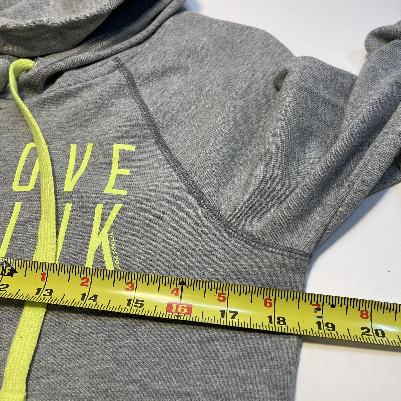 UNDERCOVER Felpa con cappuccio ROSA Victoria Secret donna grigio medio cerniera intera maglione amore rosa