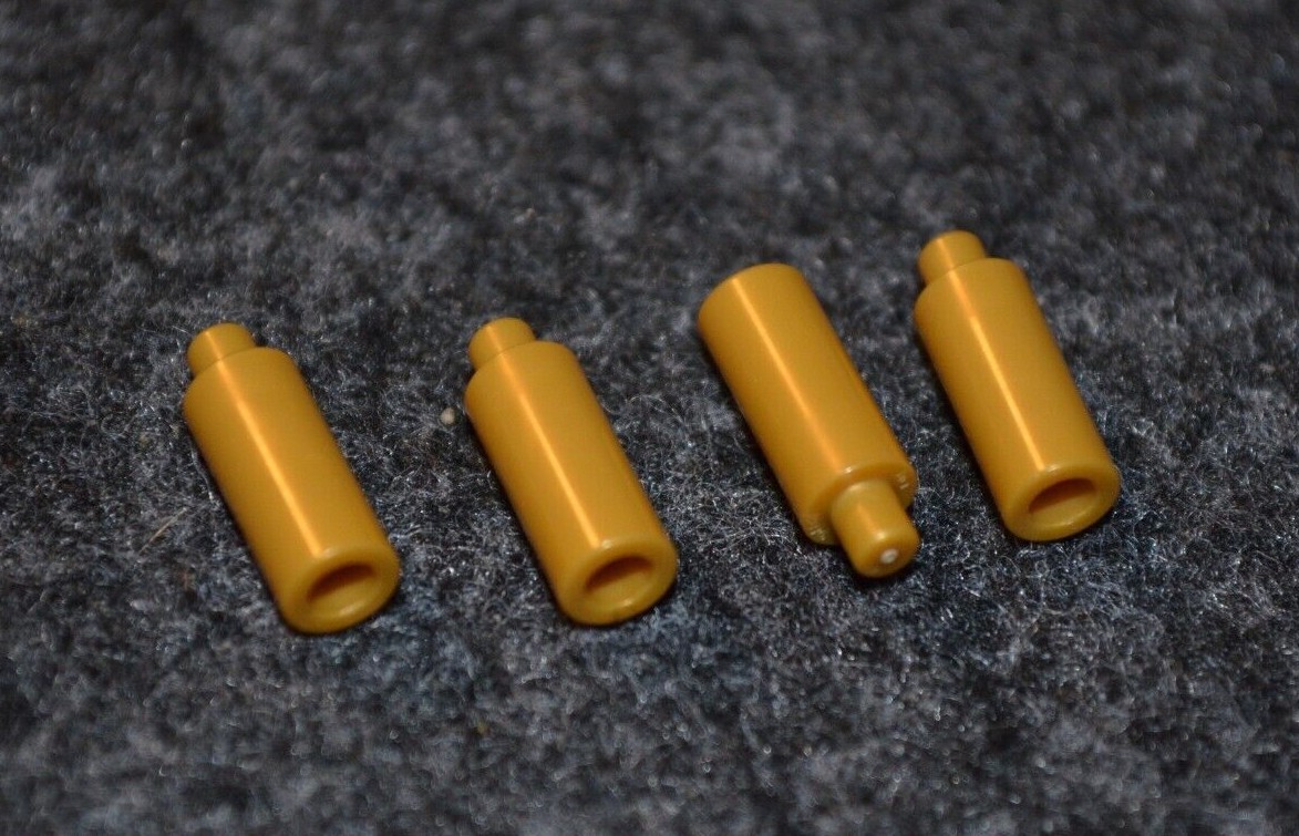 GOLDBRICK ２枚セット 4) 1x1x2 Gold Stackable Candle / Rod Brick Bricks - NEW Lego Parts
