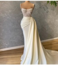 Ivory Wedding/engagement dresses With Pearls