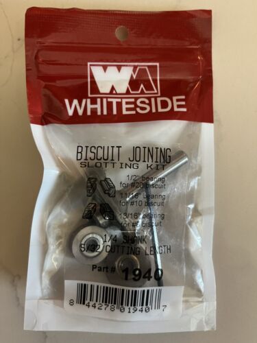 Whiteside 1940 Biscuit Joining Router Bit Kit, 5/32 Cut Length, 1/4-inch Shank - Picture 1 of 3