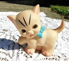 Vintage 1950's The Sun Rubber Company Ruth E Newton Squeaky Toy Kitten / Cat