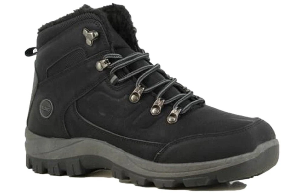 Mens Casual Ankle Boots Walking Hiking Fleece Lined Lace Up Winter Outdoor Shoes