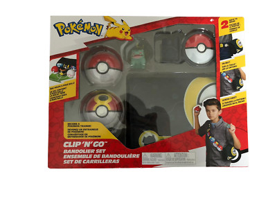 Pokemon Clip 'N' Go Bandolier Set Repeat Ball Poke Ball Carry Bag Bulbasaur NEW