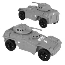 TimMee Processed Plastic Modern Armored Cars Tim Mee Army Men Gray Vehicles USA