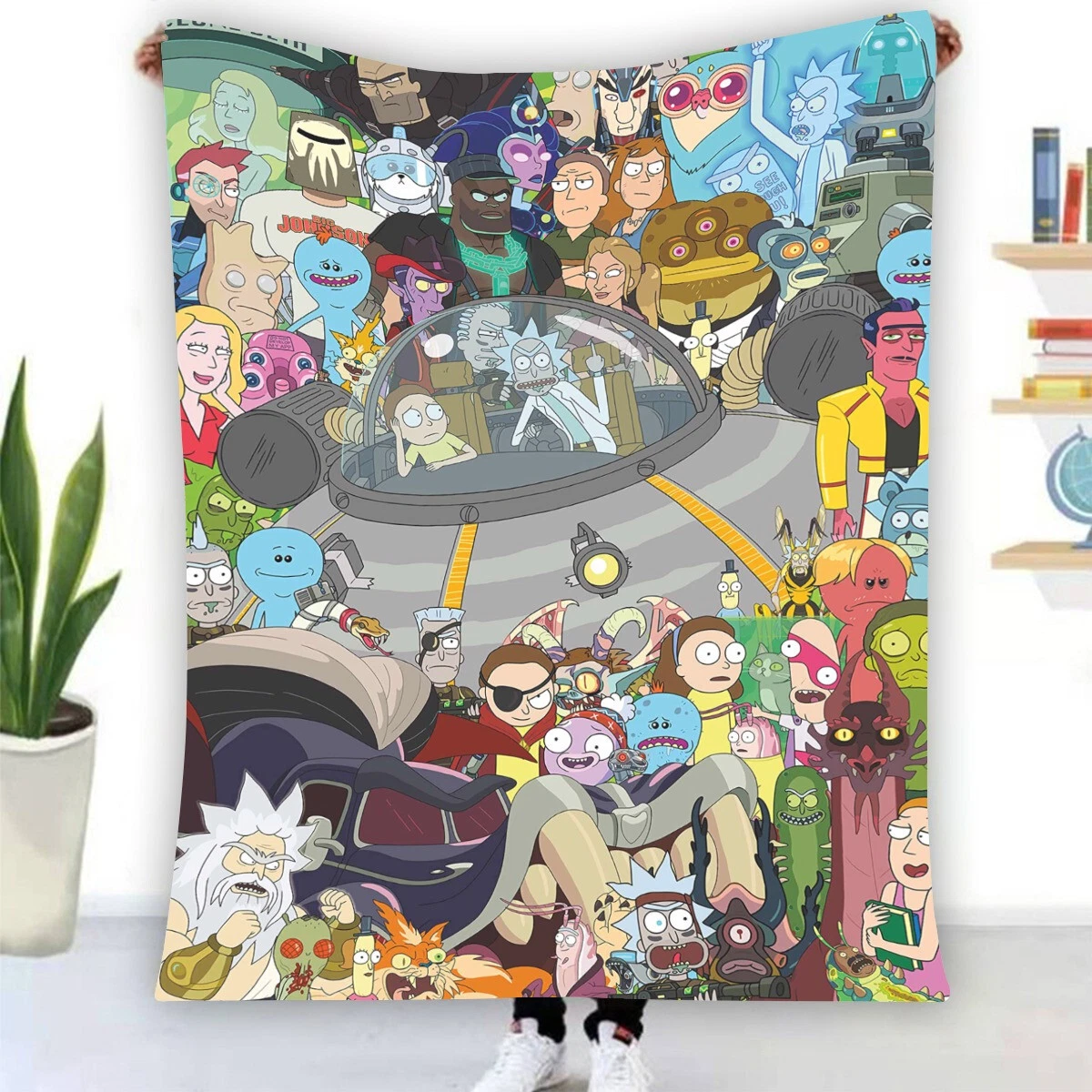 Rick And Rickandmorty Character Fleece Blanket