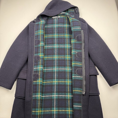 Vintage Brooks Brothers Duffle Horn Toggle Coat Size 44 Navy Made in England - Picture 3 of 9