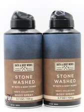 BATH  BODY WORKS STONE WASHED BODY SPRAY FOR MEN 3.7 OZ LOT OF 2 PCS 