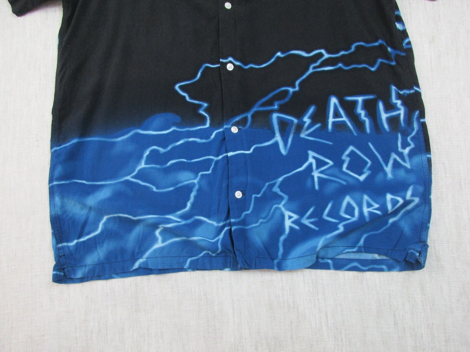 FILA Camicia Death Row Records uomo nera manica corta rap hip hop Tupac Pacsun