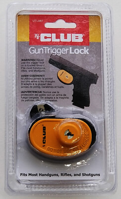 The Club Brand 36 Random Key Gun Trigger Lock in retail packaging