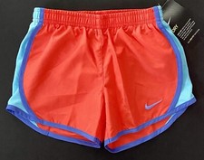 Nike Girls Size 6 Max Orange Athletic Lined Dri-Fit Running Jogging Shorts