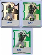 2014 Leaf Valiant Perfect Game Chris Chatfield Base Green Prismatic Auto PADRES