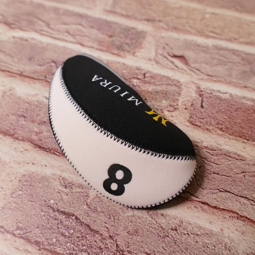 Golf Protective Iron Cover Miura White Black color 10 pieces Headcover One Set - Picture 8 of 13