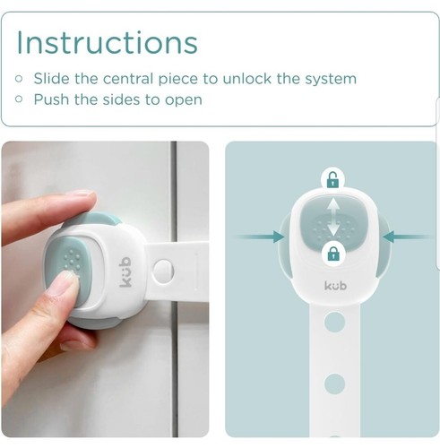 6 Pack Baby Proofing Child Safety Cabinet Safety Strap Locks + Outlet Covers - Picture 3 of 3