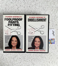 VHS Power Sewing's FoolProof Pants 4  Embellishment 8 Sandra Betzina Lot of 2