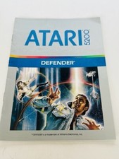 Defender Atari Video Game 2600 Manual Guide vtg 5200 electronics poster 1982 usa