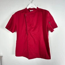 Checked Out Red Chef Coat Short Sleeve 3XL Lightweight Uniform Kitchen Wear