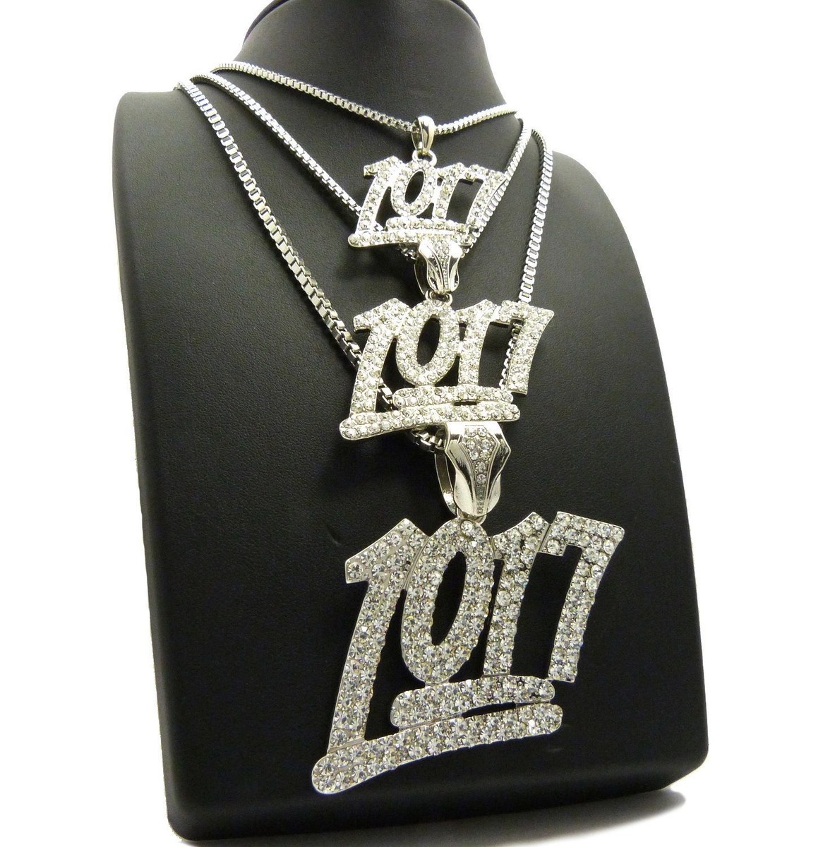Iced Hip Hop 3pcs of 1017 Pendant w/ 20