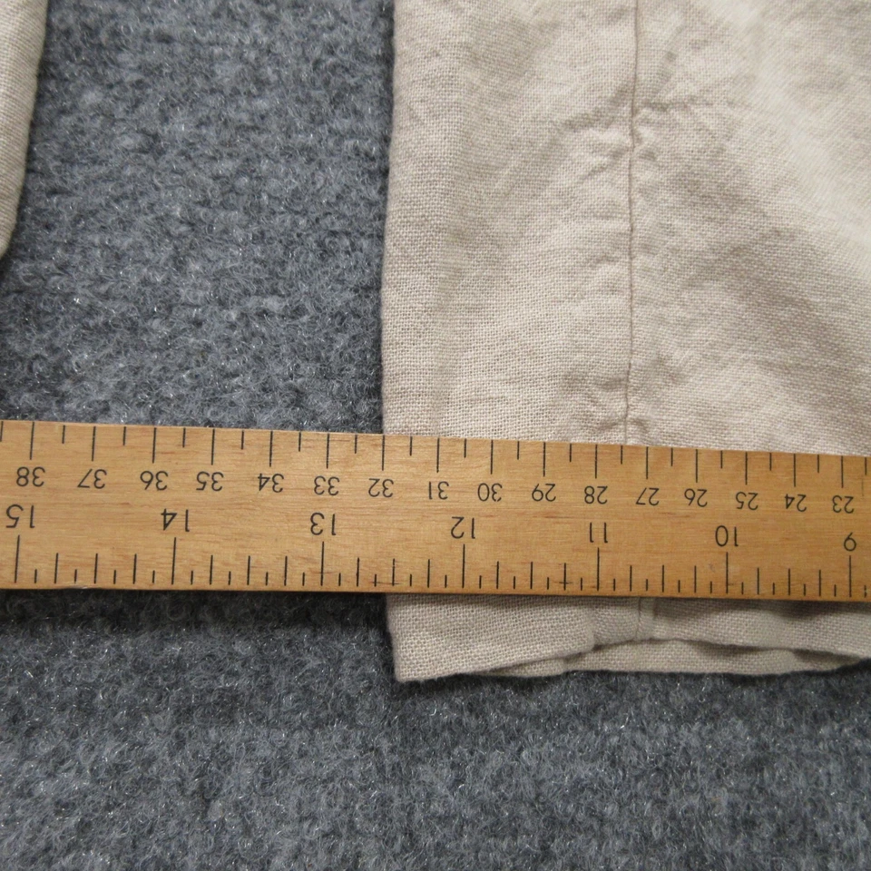 Old Navy Overalls Women XS Tall Beige Linen Rayon Wide Leg Button Front Coverall - Imagem 4 de 4
