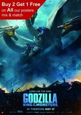 Godzilla King Of The Monsters 2019 Teaser Poster A5 A4 A3 A2 A1