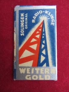 RAZOR BLADE BLADE BLADE WESTERN GOLD RASIEKLINGEN RAZOR BLADE RAZOR