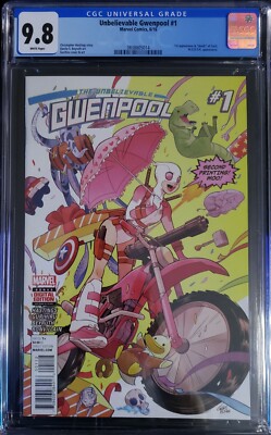unbelievable gwenpool 1 (rare Ltd 4th wall breaking 2nd print) cgc 9.8