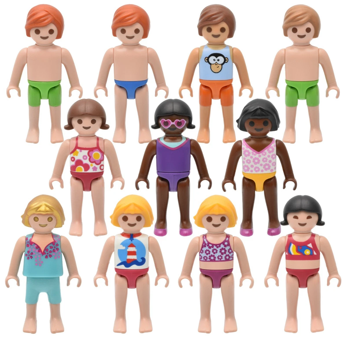 fille chatain enfant maillot bain vert vacances piscine plage mer PLAYMOBIL  9085