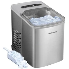 Frigidaire Portable Ice Maker 26 lbs/day, Stainless Steel, Compact Countertop