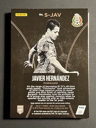 2016-17 Panini Black Gold - Stars Javier Hernandez #S-JAV - 第 2/3 張圖片