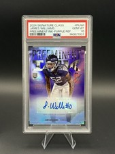 PSA 10! 2024 SIGNATURE CLASS JAMES WILLIAMS PREEMINENT INK-PURPLE REF Titans
