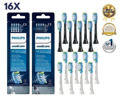 16er Pack Philips Sonicare C3 Premium Plaque Bürstenköpfe W2 Schallzahnbürste
