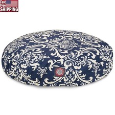 Round Dog Bed Waterproof Zippered Slipcover Machine Washable Plush Fiberfill New