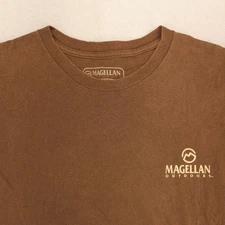 Magellan Outdoors Short Sleeve Crew Neck T-Shirt Mens Size Large L Brown