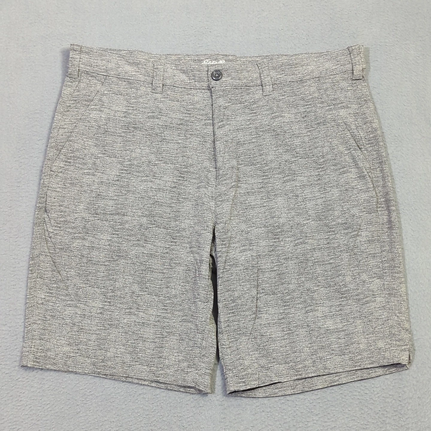 Eddie Bauer Travex Shorts Men's 38 Gray Nylon 9" Stretch Outdoor Hiking Camping