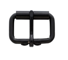 Black Single Prong Roller Buckle 1-1/2" Heavy Duty- pack of 9