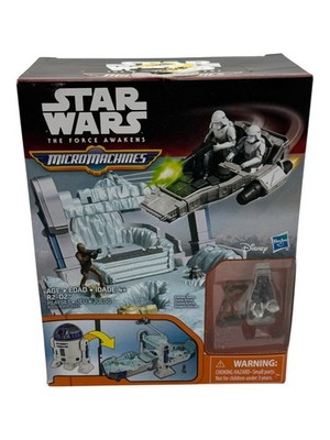 Star Wars The Force Awakens Micro Machines R2-D2 Playset Snowspeeder Chewbacca